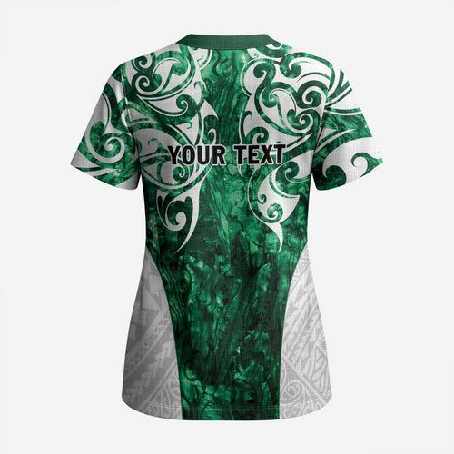 Queensland Maori Kiwi Personalised Scrub Top Kikirangi Papua Shell Maori Tribal Tattoo - Aussie Hoodie