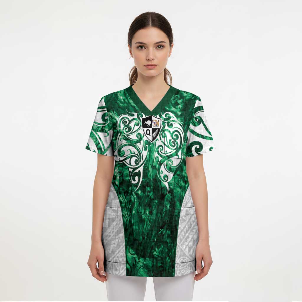 Queensland Maori Kiwi Personalised Scrub Top Kikirangi Papua Shell Maori Tribal Tattoo - Aussie Hoodie