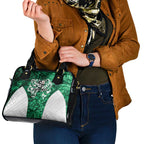 Queensland Maori Kiwi Personalised Shoulder Handbag Kikirangi Papua Shell Maori Tribal Tattoo