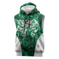 Queensland Maori Kiwi Personalised Sleeveless Hoodie Kikirangi Papua Shell Maori Tribal Tattoo - Aussie Hoodie