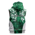 Queensland Maori Kiwi Personalised Sleeveless Hoodie Kikirangi Papua Shell Maori Tribal Tattoo - Aussie Hoodie