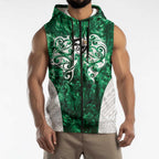 Queensland Maori Kiwi Personalised Sleeveless Zip Hoodie Kikirangi Papua Shell Maori Tribal Tattoo LT9