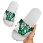 Queensland Maori Kiwi Personalised Slide Sandals Kikirangi Papua Shell Maori Tribal Tattoo - Aussie Hoodie