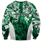Queensland Maori Kiwi Personalised Sweatshirt Kikirangi Papua Shell Maori Tribal Tattoo