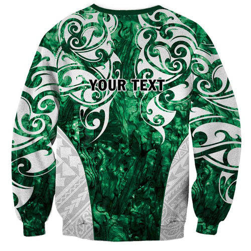 Queensland Maori Kiwi Personalised Sweatshirt Kikirangi Papua Shell Maori Tribal Tattoo