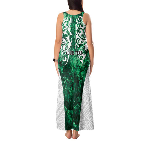 Queensland Maori Kiwi Personalised Tank Maxi Dress Kikirangi Papua Shell Maori Tribal Tattoo