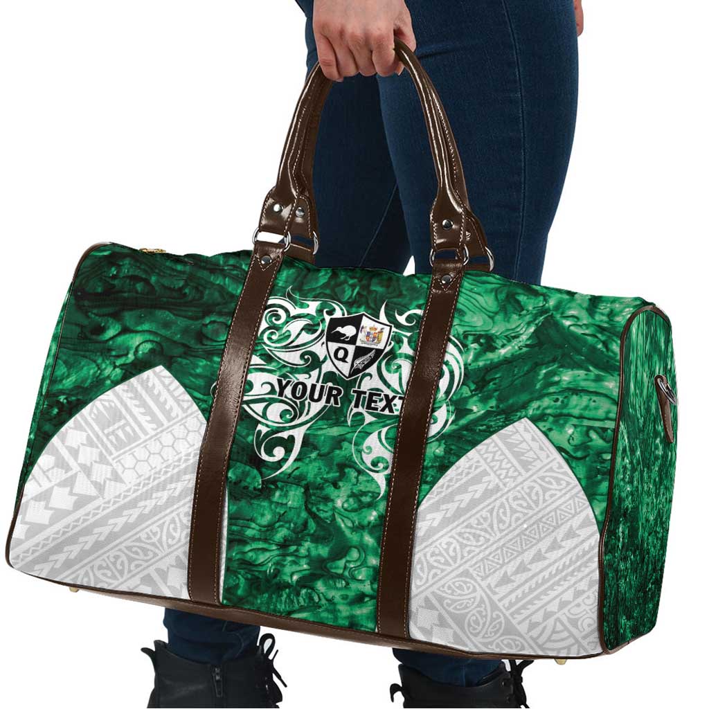 Queensland Maori Kiwi Personalised Travel Bag Kikirangi Papua Shell Maori Tribal Tattoo - Aussie Hoodie