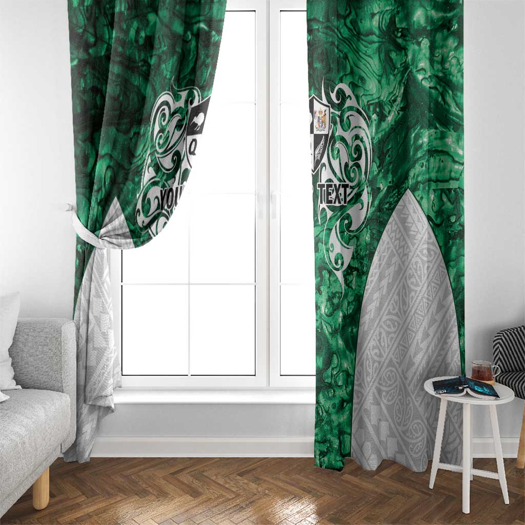 Queensland Maori Kiwi Personalised Window Curtain Kikirangi Papua Shell Maori Tribal Tattoo