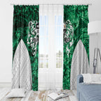 Queensland Maori Kiwi Personalised Window Curtain Kikirangi Papua Shell Maori Tribal Tattoo
