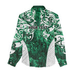 Queensland Maori Kiwi Personalised Women Casual Shirt Kikirangi Papua Shell Maori Tribal Tattoo