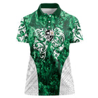 Queensland Maori Kiwi Personalised Women Polo Shirt Kikirangi Papua Shell Maori Tribal Tattoo