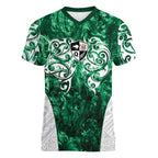 Queensland Maori Kiwi Personalised Women V-Neck T-Shirt Kikirangi Papua Shell Maori Tribal Tattoo