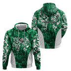 Queensland Maori Kiwi Personalised Zip Hoodie Kikirangi Papua Shell Maori Tribal Tattoo