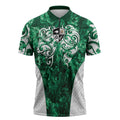 Queensland Maori Kiwi Personalised Zipper Polo Shirt Kikirangi Papua Shell Maori Tribal Tattoo - Aussie Hoodie
