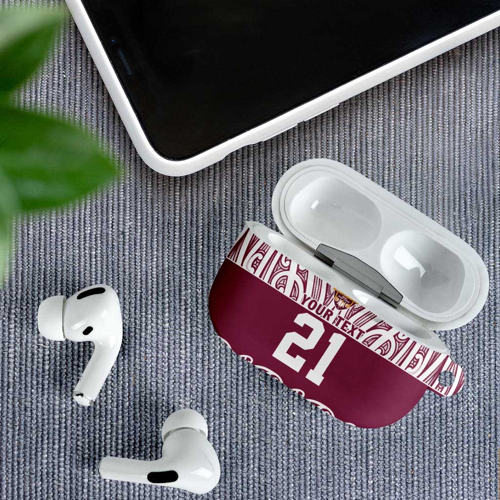 Queensland Maori Nga Hau E Wha Custom AirPods Case Polynesian Maori Tribal Pattern - Aussie Hoodie