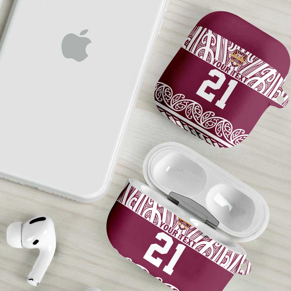 Queensland Maori Nga Hau E Wha Custom AirPods Case Polynesian Maori Tribal Pattern - Aussie Hoodie