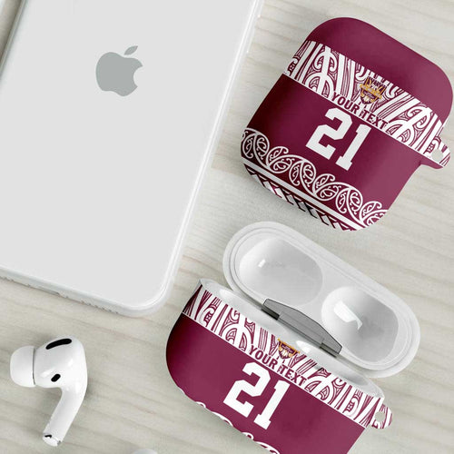 Queensland Maori Nga Hau E Wha Custom AirPods Case Polynesian Maori Tribal Pattern - Aussie Hoodie