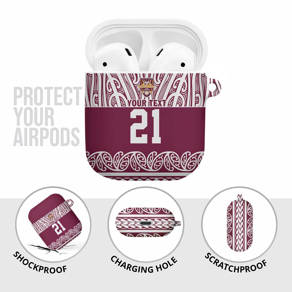 Queensland Maori Nga Hau E Wha Custom AirPods Case Polynesian Maori Tribal Pattern - Aussie Hoodie