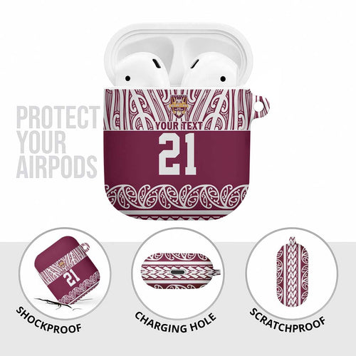 Queensland Maori Nga Hau E Wha Custom AirPods Case Polynesian Maori Tribal Pattern - Aussie Hoodie