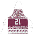 Queensland Maori Nga Hau E Wha Custom Apron Polynesian Maori Tribal Pattern - Aussie Hoodie