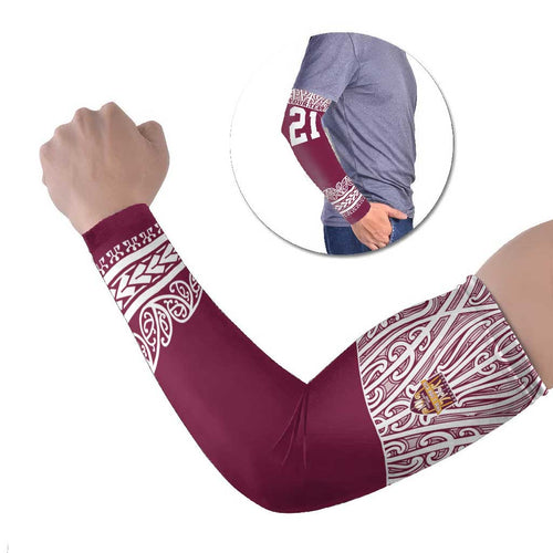 Queensland Maori Nga Hau E Wha Custom Arm Sleeves Polynesian Maori Tribal Pattern - Aussie Hoodie