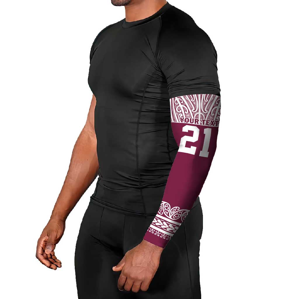 Queensland Maori Nga Hau E Wha Custom Arm Sleeves Polynesian Maori Tribal Pattern - Aussie Hoodie
