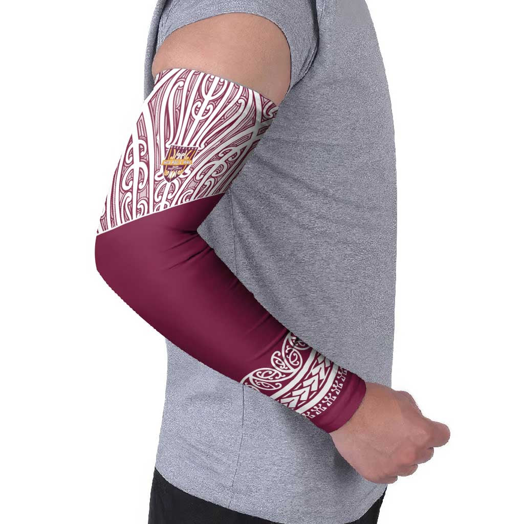 Queensland Maori Nga Hau E Wha Custom Arm Sleeves Polynesian Maori Tribal Pattern - Aussie Hoodie
