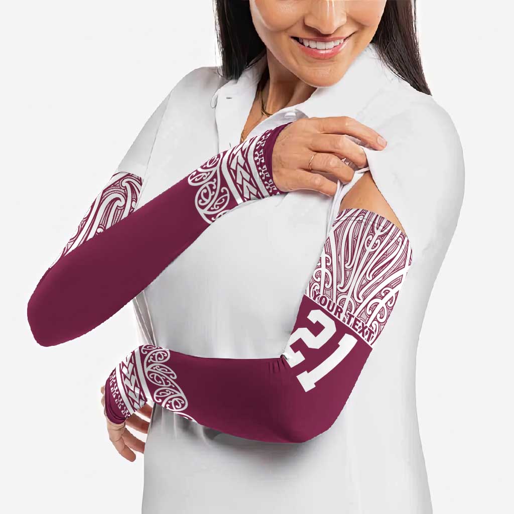 Queensland Maori Nga Hau E Wha Custom Arm Sleeves Polynesian Maori Tribal Pattern - Aussie Hoodie