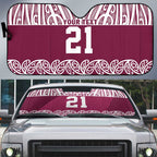 Queensland Maori Nga Hau E Wha Custom Auto Sun Shade Polynesian Maori Tribal Pattern - Aussie Hoodie
