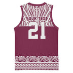 Queensland Maori Nga Hau E Wha Custom Basketball Jersey Polynesian Maori Tribal Pattern - Aussie Hoodie
