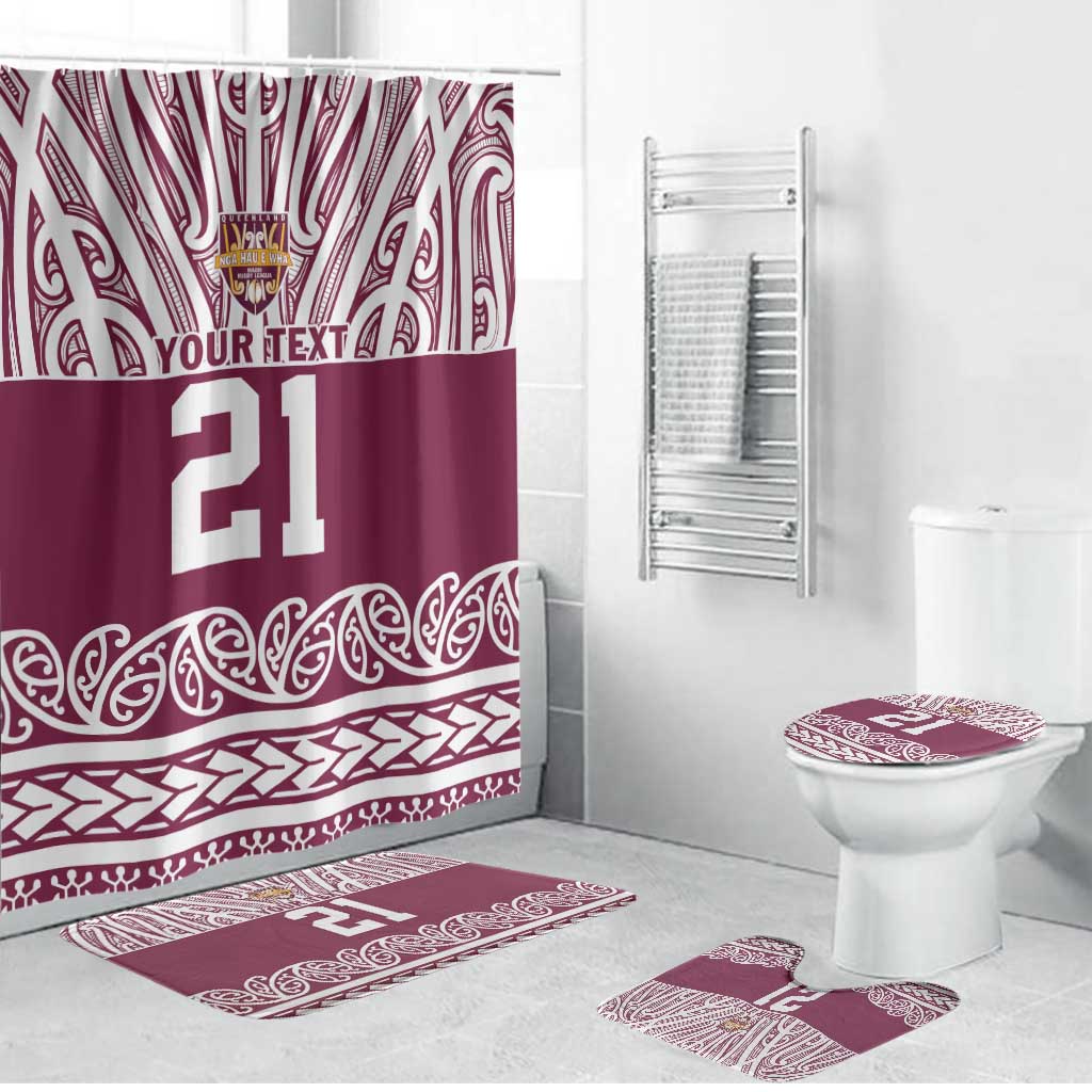 Queensland Maori Nga Hau E Wha Custom Bathroom Set Polynesian Maori Tribal Pattern - Aussie Hoodie