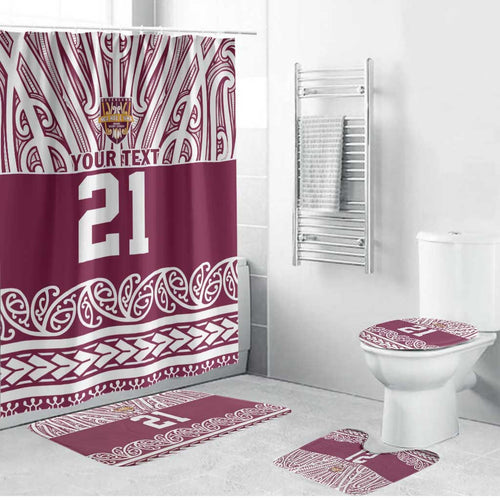 Queensland Maori Nga Hau E Wha Custom Bathroom Set Polynesian Maori Tribal Pattern - Aussie Hoodie