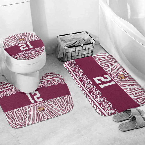 Queensland Maori Nga Hau E Wha Custom Bathroom Set Polynesian Maori Tribal Pattern - Aussie Hoodie