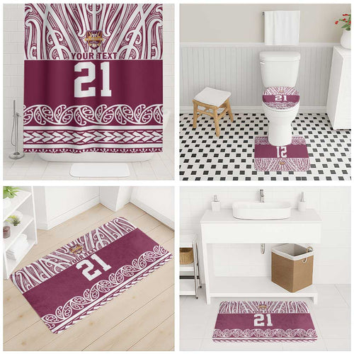 Queensland Maori Nga Hau E Wha Custom Bathroom Set Polynesian Maori Tribal Pattern - Aussie Hoodie