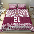 Queensland Maori Nga Hau E Wha Custom Bedding Set Polynesian Maori Tribal Pattern
