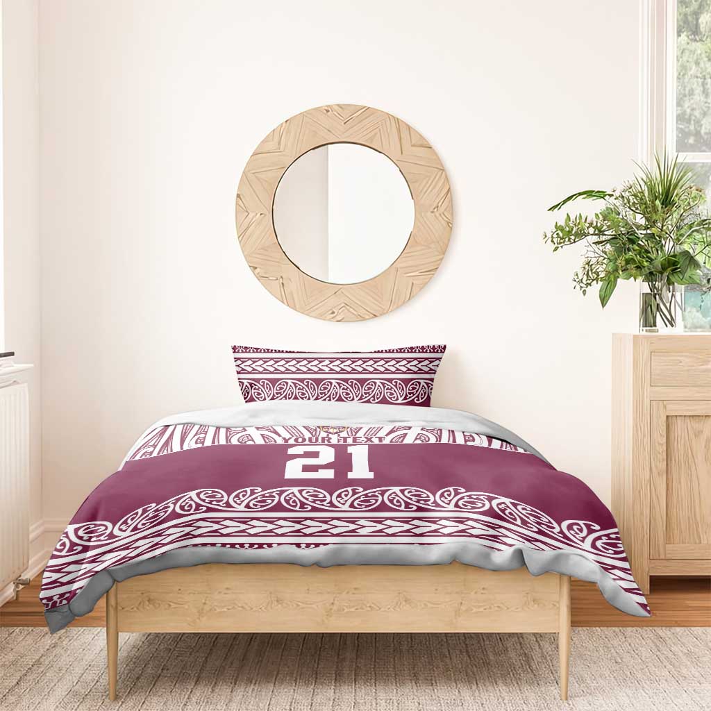 Queensland Maori Nga Hau E Wha Custom Bedding Set Polynesian Maori Tribal Pattern
