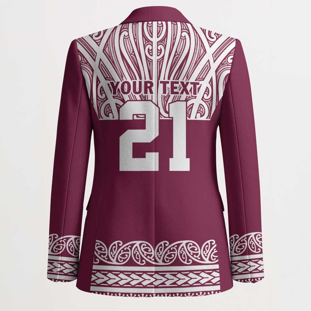 Queensland Maori Nga Hau E Wha Custom Blazer Polynesian Maori Tribal Pattern - Aussie Hoodie