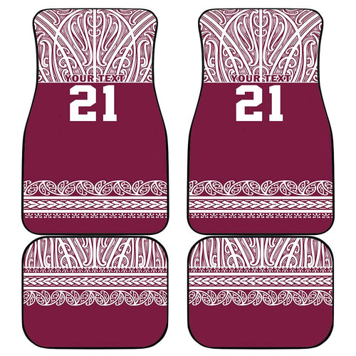 Queensland Maori Nga Hau E Wha Custom Car Mats Polynesian Maori Tribal Pattern