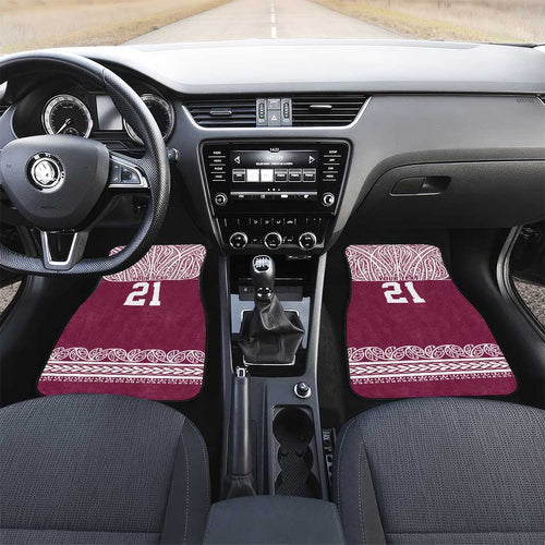 Queensland Maori Nga Hau E Wha Custom Car Mats Polynesian Maori Tribal Pattern