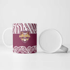 Queensland Maori Nga Hau E Wha Custom Ceramic Mug Polynesian Maori Tribal Pattern - Aussie Hoodie