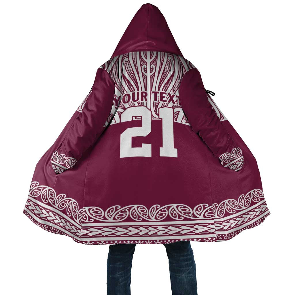Queensland Maori Nga Hau E Wha Custom Cloak Polynesian Maori Tribal Pattern - Aussie Hoodie