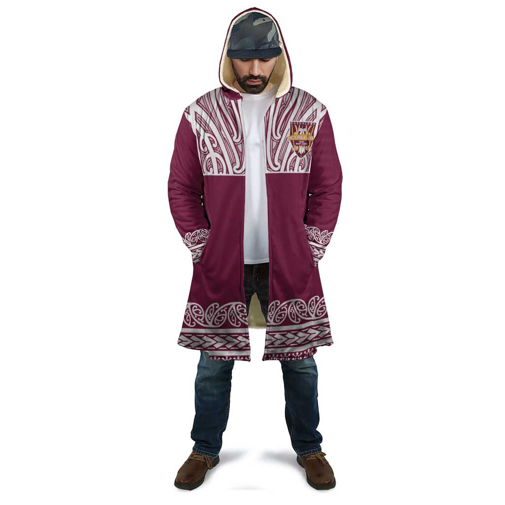 Queensland Maori Nga Hau E Wha Custom Cloak Polynesian Maori Tribal Pattern - Aussie Hoodie