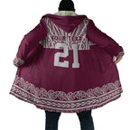 Queensland Maori Nga Hau E Wha Custom Cloak Polynesian Maori Tribal Pattern - Aussie Hoodie