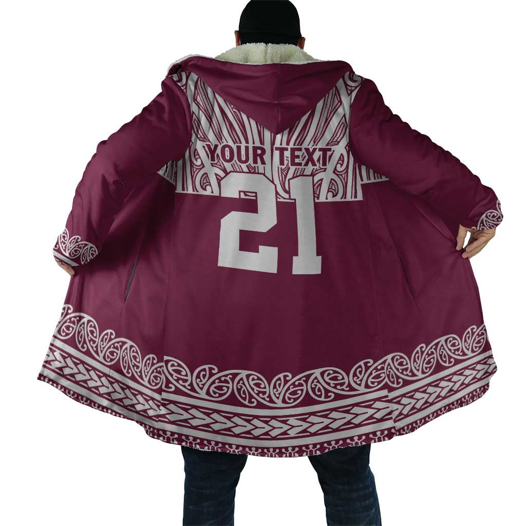 Queensland Maori Nga Hau E Wha Custom Cloak Polynesian Maori Tribal Pattern - Aussie Hoodie