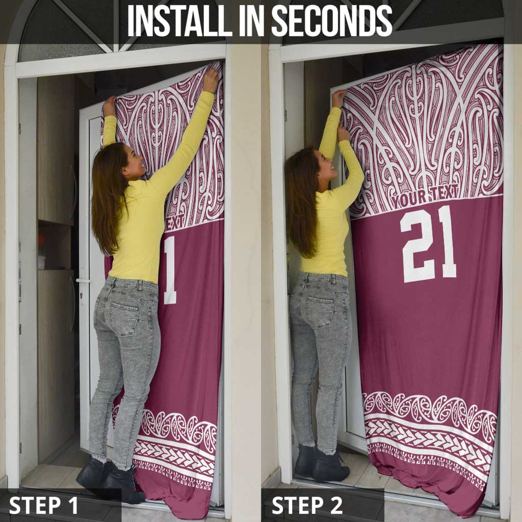 Queensland Maori Nga Hau E Wha Custom Door Cover Polynesian Maori Tribal Pattern - Aussie Hoodie