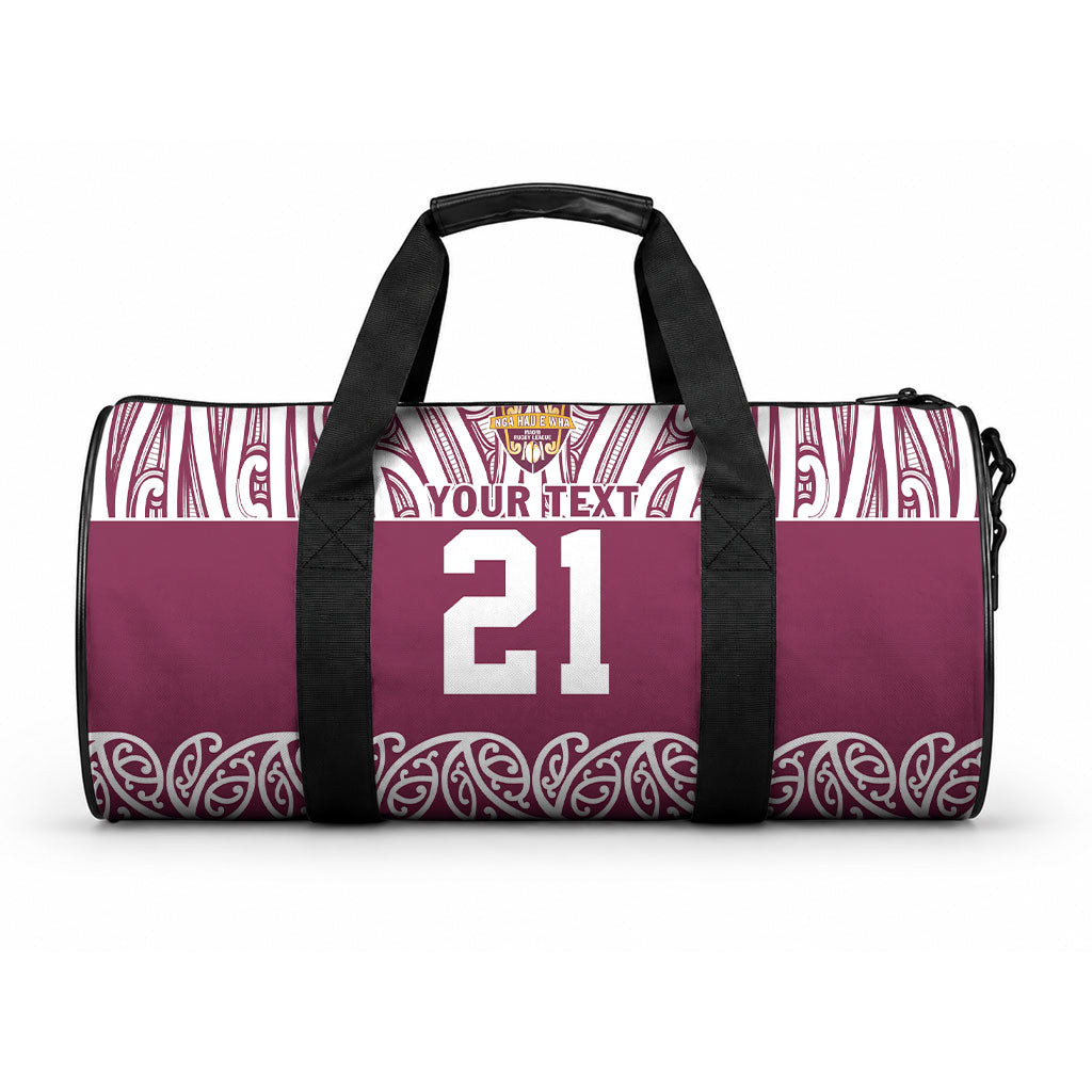 Queensland Maori Nga Hau E Wha Custom Duffle Bag Polynesian Maori Tribal Pattern