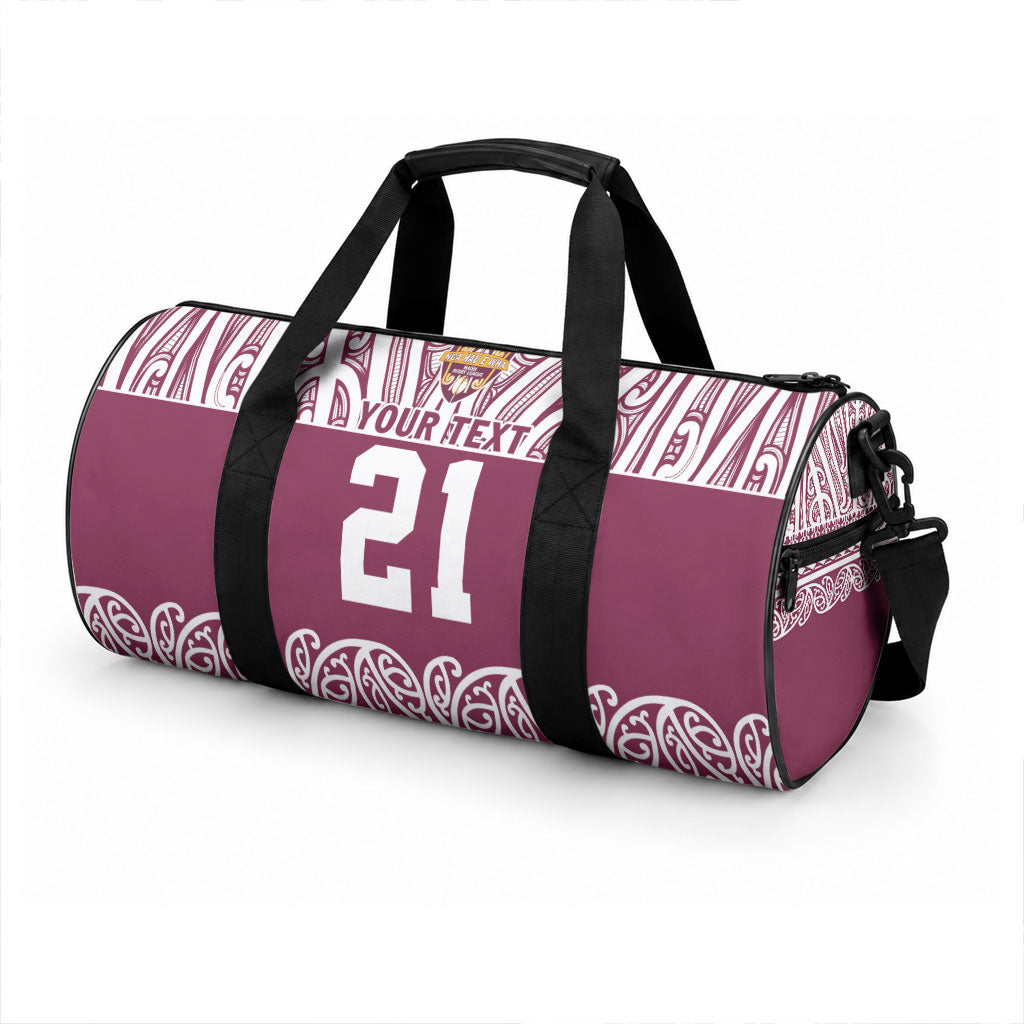Queensland Maori Nga Hau E Wha Custom Duffle Bag Polynesian Maori Tribal Pattern