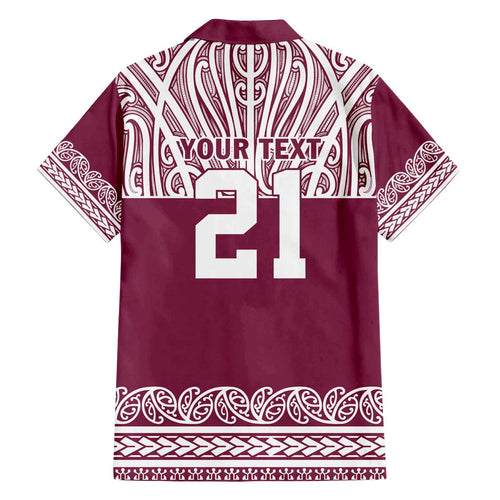 Queensland Maori Nga Hau E Wha Custom Family Matching Off The Shoulder Long Sleeve Dress and Hawaiian Shirt Polynesian Maori Tribal Pattern