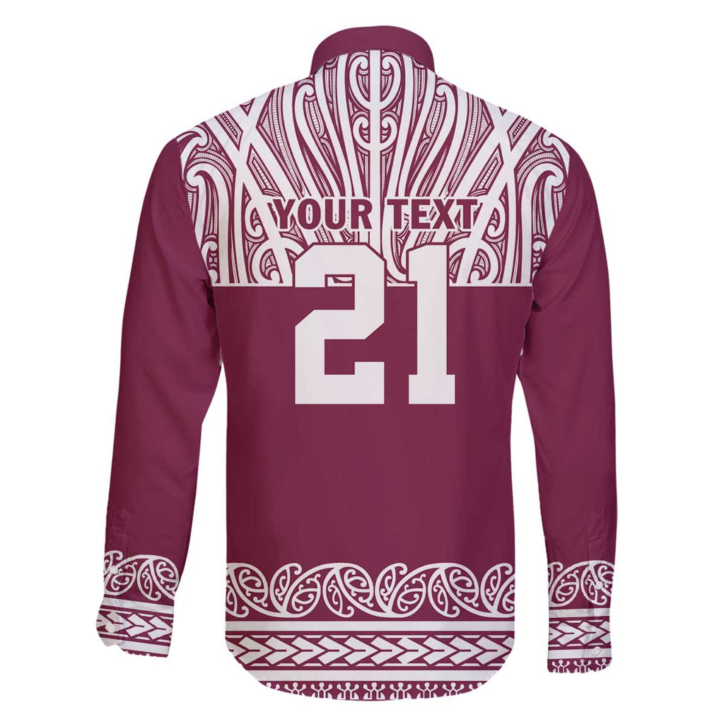 Queensland Maori Nga Hau E Wha Custom Family Matching Off The Shoulder Long Sleeve Dress and Hawaiian Shirt Polynesian Maori Tribal Pattern
