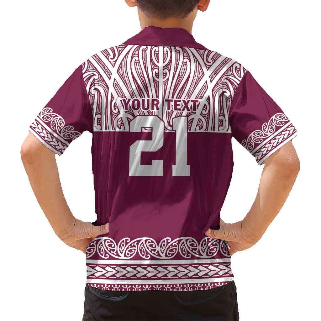 Queensland Maori Nga Hau E Wha Custom Family Matching Off Shoulder Maxi Dress and Hawaiian Shirt Polynesian Maori Tribal Pattern